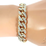 14K Yellow Gold Diamond Miami Cuban Bracelet 64779 - Image 8