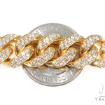 14K Yellow Gold Diamond Miami Cuban Link Chain 20 Inches 12mm   64098 - Image 3