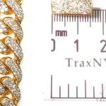 14K Yellow Gold Diamond Miami Cuban Link Chain 20 Inches 12mm   64098 - Image 5
