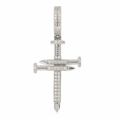 14K Gold Diamond Nail Cross 65968