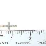 14K Yellow Gold Diamond Small Cross 65299 - Image 7