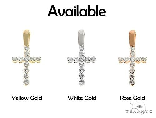 14K Gold Diamond Small Cross, photo 4 of 7