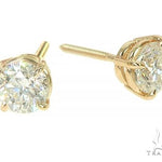 14K Yellow Gold Diamond Stud Earrings 66056 - Image 2