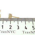 14K Yellow Gold Diamond Stud Earrings 66056 - Image 5