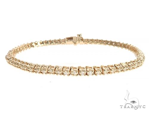 14K Yellow Gold Diamond Tennis Bracelet 65297 - Image 1