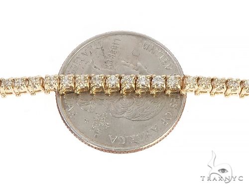 14K Yellow Gold Diamond Tennis Bracelet 65297 - Image 4