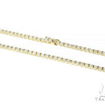 14K Yellow Gold Diamond Tennis Chain 18 Inches 2.5mm 7.23ct   66403 - Image 2