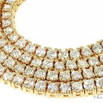 14K Yellow Gold Diamond Tennis Chain 18 Inches 2.9 mm 69843 - Image 3