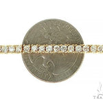 14K Yellow Gold Diamond Tennis Chain 18 Inches 2.9 mm 69843 - Image 5