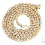 14K Yellow Gold Diamond Tennis Chain 22 Inches 2mm   65776 - Image 3