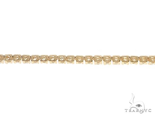 14K Yellow Gold Diamond Tennis Chain 22 Inches 2mm   65776 - Image 5