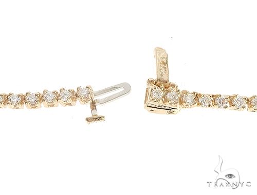 14K Yellow Gold Diamond Tennis Chain 22 Inches 2mm   65776 - Image 6