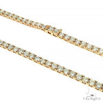 14K Yellow Gold Diamond Tennis Chain 16' 3.5mm  66636 - Image 2