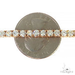 14K Yellow Gold Diamond Tennis Chain 16' 3.5mm  66636 - Image 5