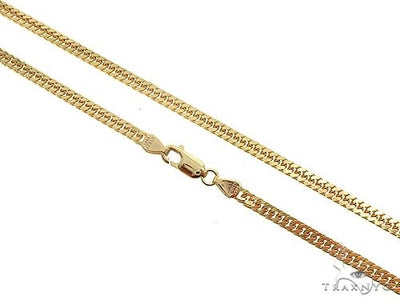 14K Yellow Gold Solid Double Curb Chain 3.5mm 65196