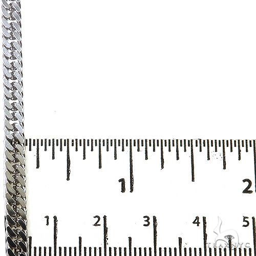 14K Solid White Gold Double Curb Link Chain 22 inches 4.6mm, photo 6 of 6