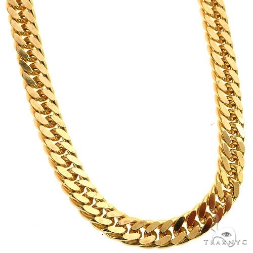 14K Yellow Gold Solid Double Curb Chain 5.4mm, photo 2 of 6