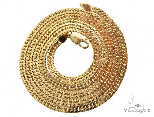 14K Yellow Gold Double Curb Link Chain 22 inches 6.3mm 70045 - Image 3