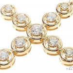 14K Yellow Gold Four Prong Diamond Cross 65661 - Image 4