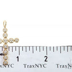 14K Yellow Gold Four Prong Diamond Cross 65661 - Image 6