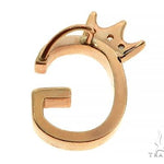 14K Yellow Gold G Diamond Crown Initial Pendant 66122 - Image 3