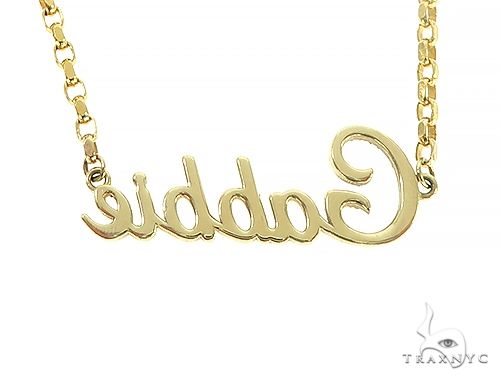 14K Yellow Gold Gabbie Dimond Name Pendant 65868 - Image 3