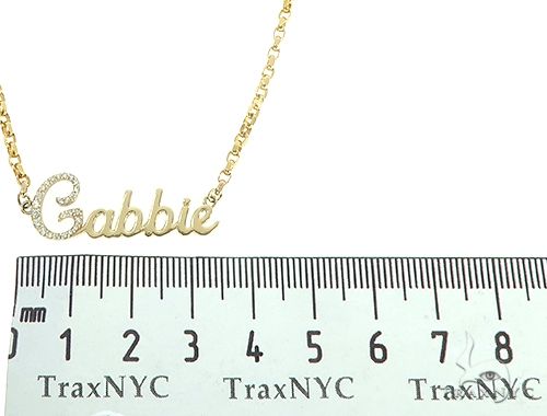 14K Yellow Gold Gabbie Dimond Name Pendant 65868 - Image 8