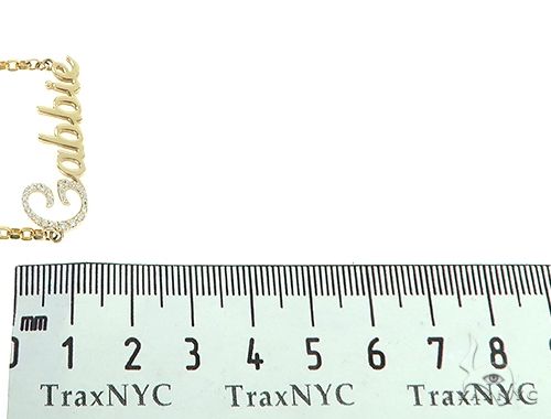 14K Yellow Gold Gabbie Dimond Name Pendant 65868 - Image 9