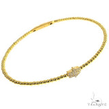 14K Yellow Gold Hamsa Bangle 68134