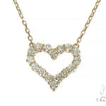 14K Yellow Gold Heart Diamond Necklace 66212 - Image 1