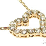 14K Yellow Gold Heart Diamond Necklace 66212 - Image 2