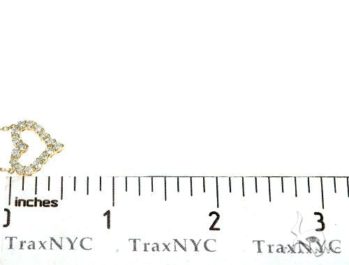 14K Yellow Gold Heart Diamond Necklace 66212 - Image 7