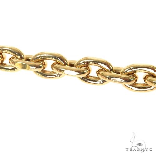 14K Yellow Gold Hollow Anchor Cable Link 18 Inches 7.5mm 68313 - Image 3