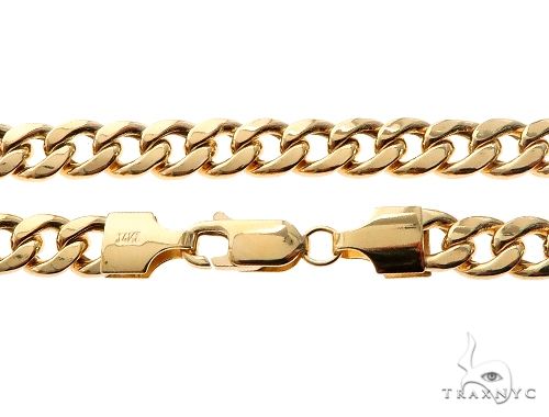 TraxNYC's Best Buy 14k Yellow gold Hollow Cuban Curb Link Chain 5.5mm 28 Inches 64066 - Image 5