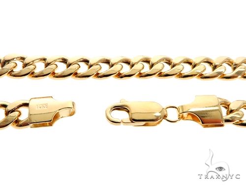 TraxNYC's Best Buy 14k Yellow gold Hollow Cuban Curb Link Chain 5.5mm 28 Inches 64066 - Image 6