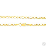14K Yellow Gold Hollow Figaro Link Chain 18 Inches 2.5mm 67531 - Image 3