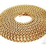 14K Yellow Gold Hollow Franco Link Chain 28 Inches 2.8mm   64434 - Image 4