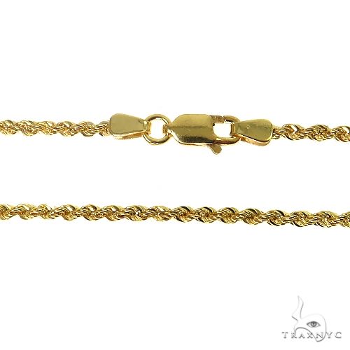 14k Yellow Gold Hollow Rope 20 Inches 2mm 64540 | TraxNYC
