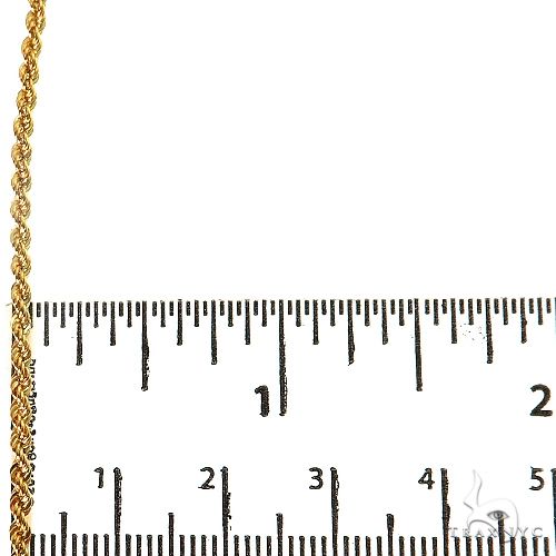 14K Yellow Gold Hollow Rope Chain 2mm 64541, photo 7 of 7