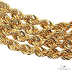 14K Yellow Gold Hollow Rope Chain 26 Inches 3.8mm   64537 - Image 4