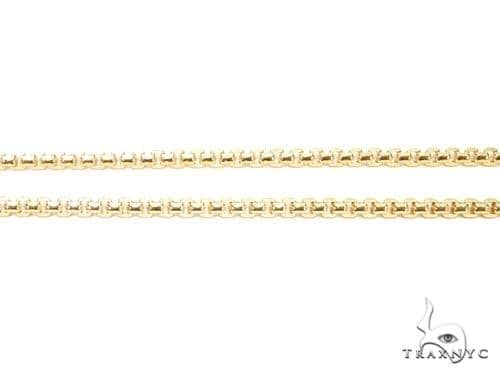 14K Yellow Gold Hollow Round Box Link Chain 20 Inches 1.5mm 70572 - Image 2