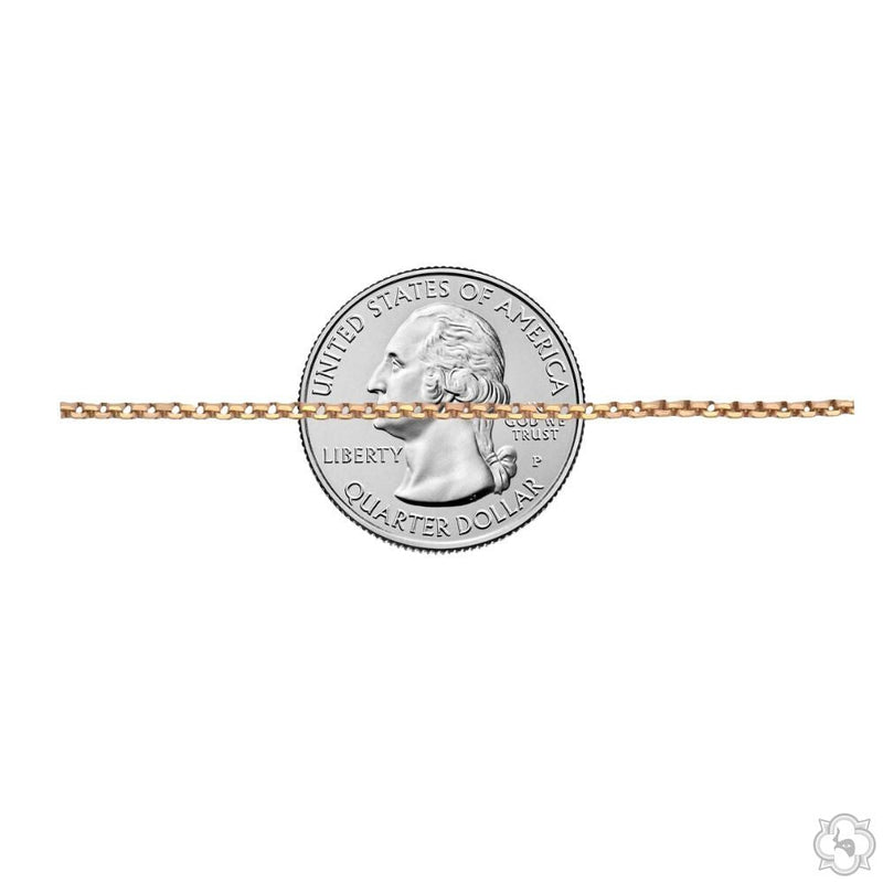 14K Yellow Gold Hollow Round Box Link Chain 20 Inches 1.8mm 70613 - Image 6