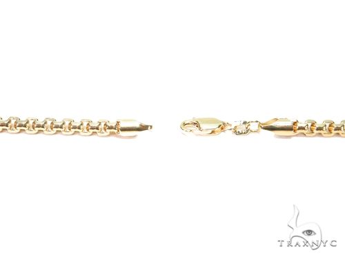 14k Yellow Gold Hollow Round Box Link Chain 22 Inches 3mm 63932 - Image 5