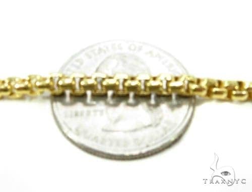 14K Yellow Gold Hollow Round Box Link Chain 30 Inches 3.5mm 70201 - Image 3