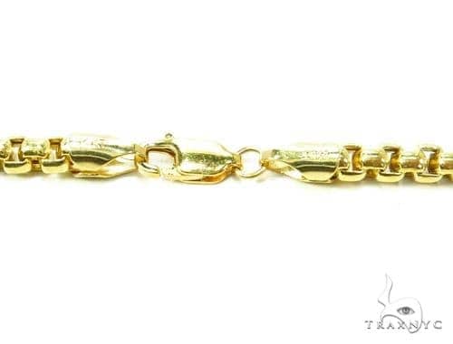 14K Yellow Gold Hollow Round Box Link Chain 30 Inches 3.5mm 70201 - Image 4