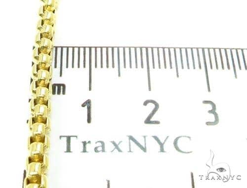 14K Yellow Gold Hollow Round Box Link Chain 30 Inches 3.5mm 70201 - Image 6