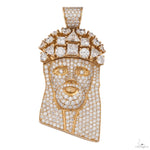 14K Yellow Gold Jesus Diamond Pendant 7.74 CT 69754 - Image 1