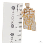 14K Yellow Gold Jesus Diamond Pendant 7.74 CT 69754 - Image 4