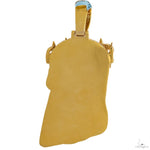 14K Yellow Gold Jesus w/Thorns Diamond Pendant 31 CT 69766 - Image 7