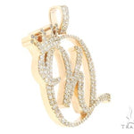 14K Yellow Gold KQ Pendant 65513 - Image 2
